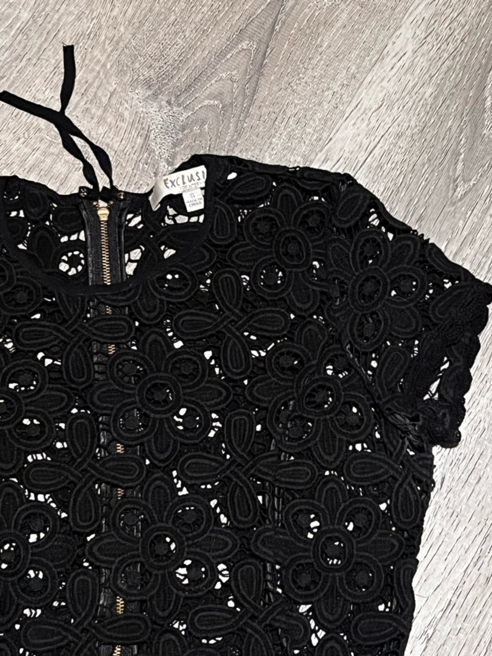Exclusive for Intermix Black Lace Top - Picture 6 of 16
